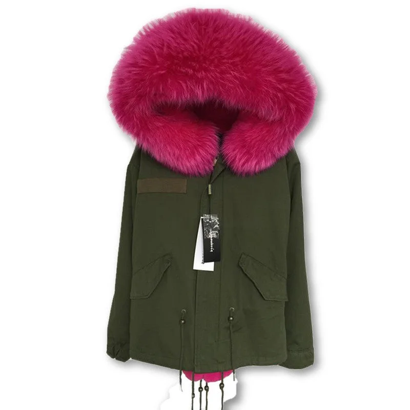 Women Winter Army Green Jacket Coats Thick Parkas Plus Size Real Fur Collar Hooded Outwear Fitted Jacket Loose Jacket Oversized Jacket Women Winter Army Green Jacket Coats Thick Parkas Plus Size Real Fur Collar Hooded Outwear Fitted Jacket Loose Jacket Oversized Jacket