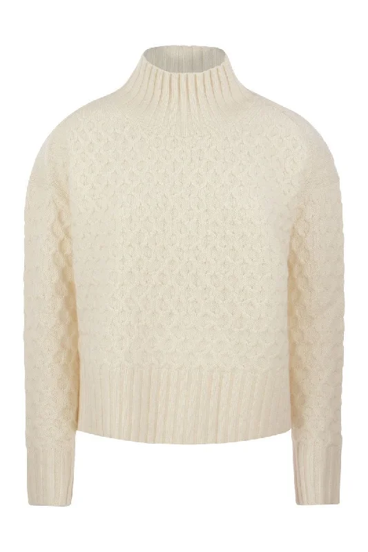 VALDESE - Wool and cashmere turtleneck sweater Soft Cozy Warm