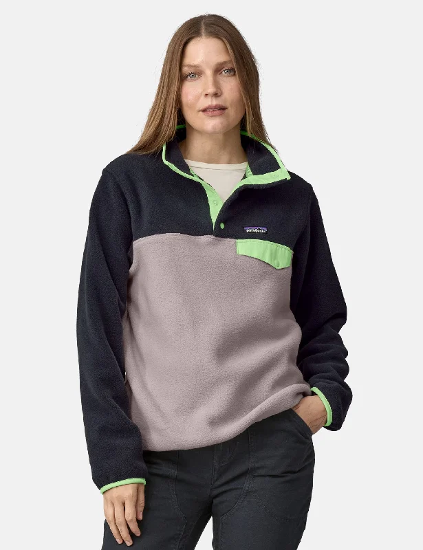 Patagonia Women's LW Synch Fleece Snap-T Pullover - Echo Purple Slim Sleeve Pullover Patagonia Women's LW Synch Fleece Snap-T Pullover - Echo Purple Slim Sleeve Pullover
