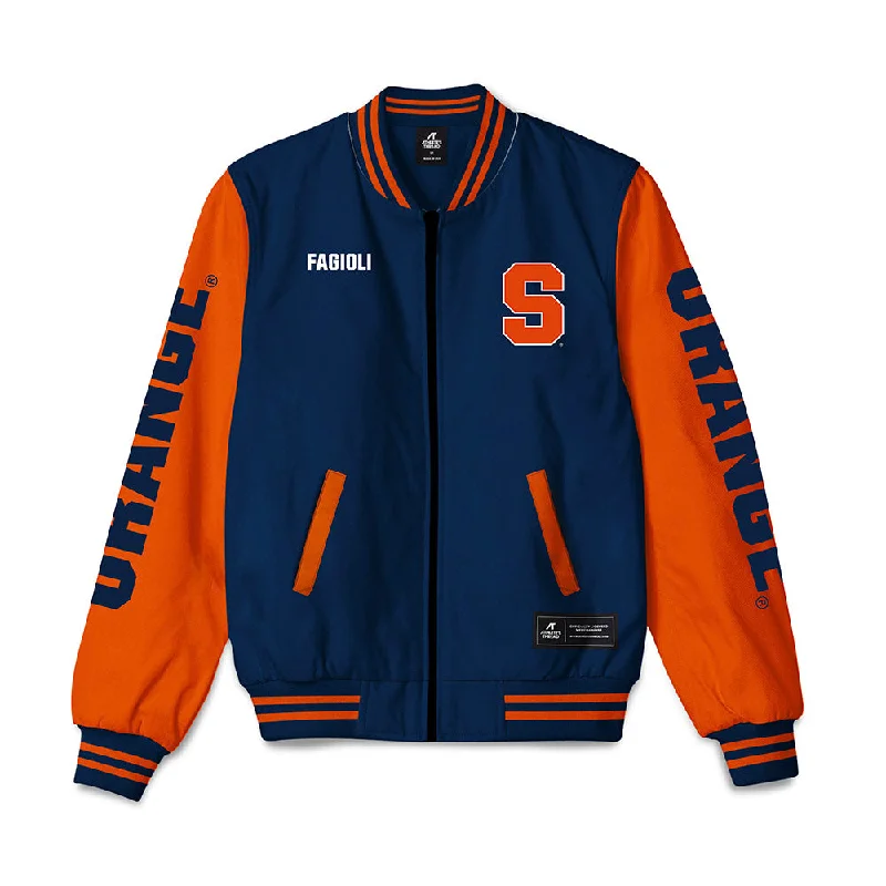 Syracuse - NCAA Women's Rowing : Hannah Fagioli - Bomber Jacket Notch Collar Jacket Peter Pan Collar Jacket Cowl Neck Jacket Syracuse - NCAA Women's Rowing : Hannah Fagioli - Bomber Jacket Notch Collar Jacket Peter Pan Collar Jacket Cowl Neck Jacket