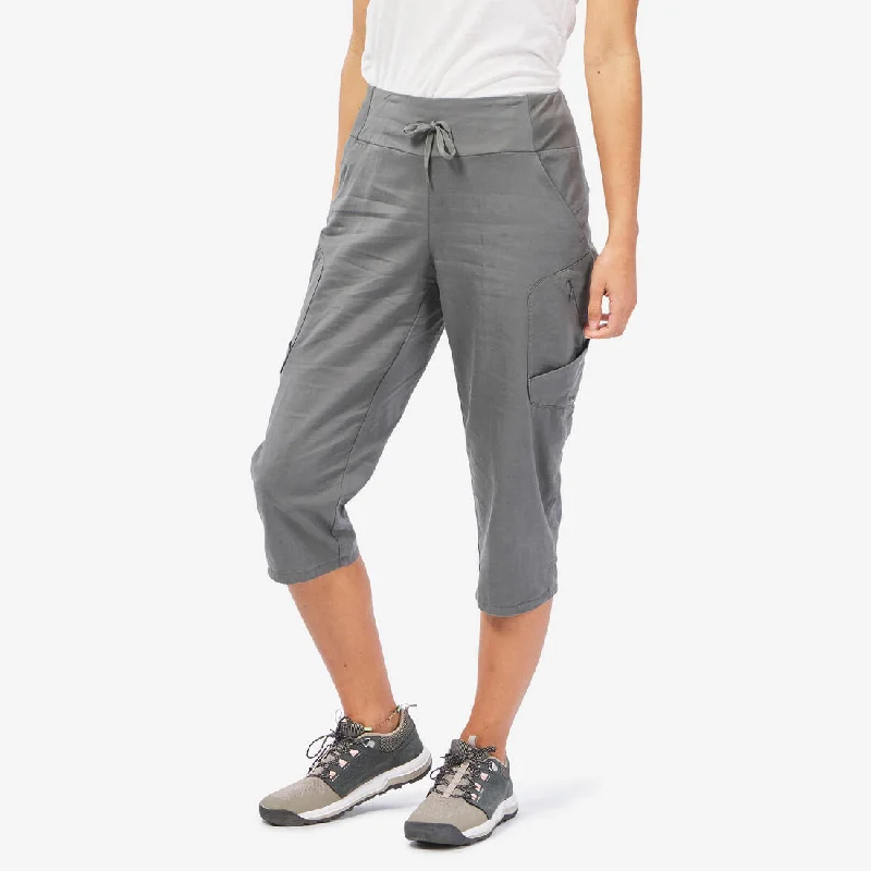 Women's Cropped Hiking Trousers - NH500 Trousers Pleated Formal