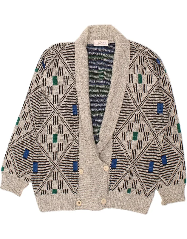 PROMODA Womens Cardigan Sweater EU 50 2XL Grey Argyle/Diamond Acrylic Wool Fabric Cashmere Fabric Tweed Fabric PROMODA Womens Cardigan Sweater EU 50 2XL Grey Argyle/Diamond Acrylic Wool Fabric Cashmere Fabric Tweed Fabric