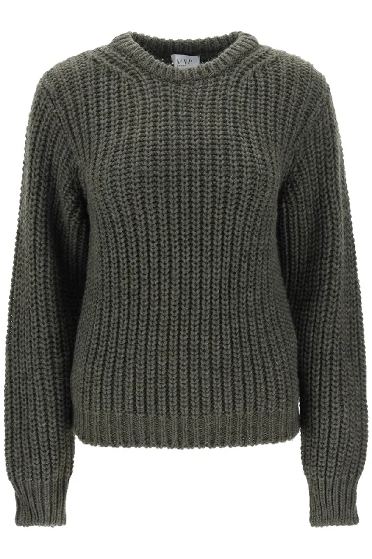 Carducci Chunky Sweater  - Khaki Welt Pockets Slit Pockets Flap Pockets