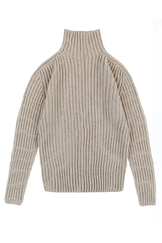 Utö Wool Sweater +length Beige Spandex Rayon Corduroy