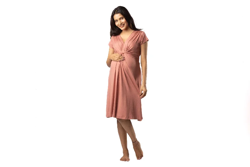 Old Rose Maternity Everyday Dress