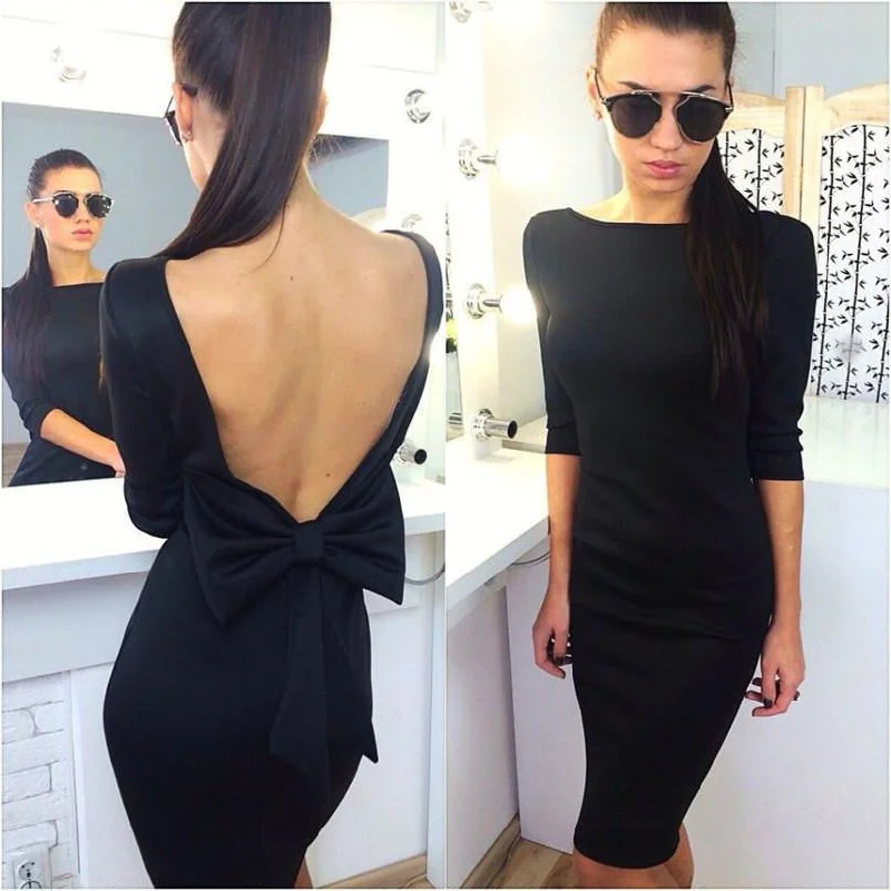 Womens Club Dress Fashion Summer Style floor is Spaghetti Strap Dress Black Club Bow Nightclub Dress Clubwear Womens Club Dress Fashion Summer Style floor is Spaghetti Strap Dress Black Club Bow Nightclub Dress Clubwear
