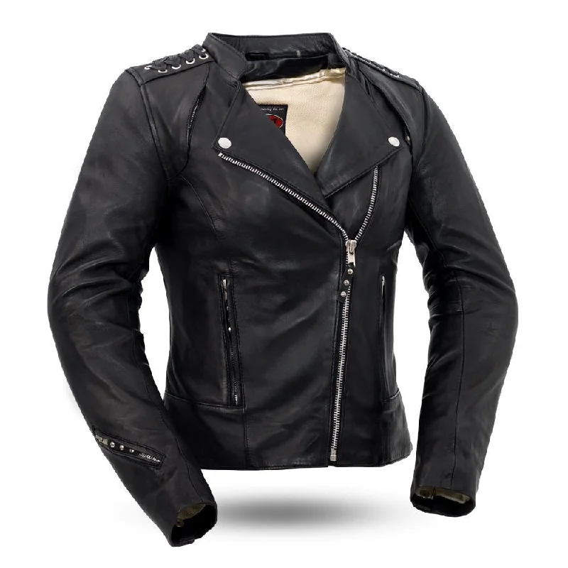 Ladies Leather Jacket ( BLACK WIDOW ) FIL191SDMZ Denim Jacket Leather Jacket Suede Jacket