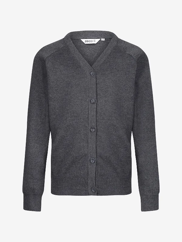 Zeco Kids School Cotton Mix Knitted Cardigan in Grey Long Cardigan Short Cardigan Medium Cardigan Zeco Kids School Cotton Mix Knitted Cardigan in Grey Long Cardigan Short Cardigan Medium Cardigan