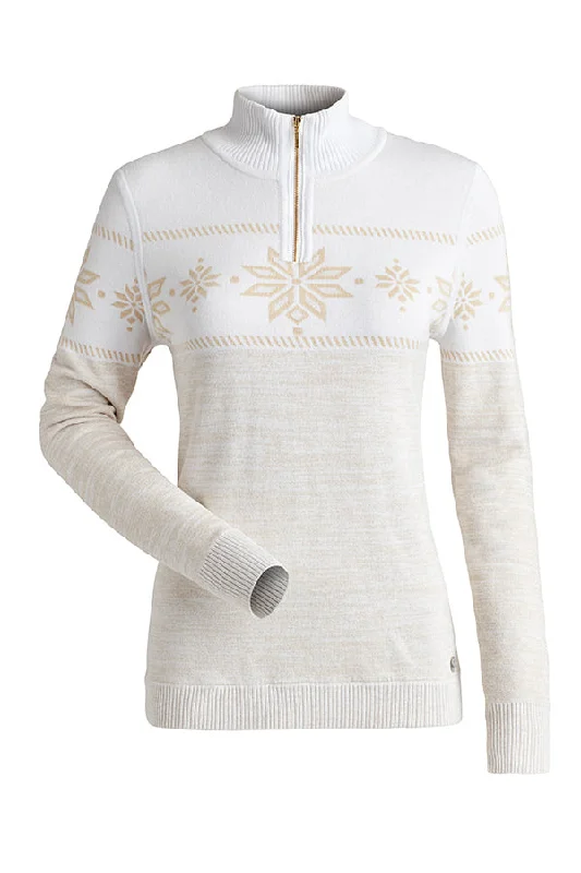 Nils Snowflake Sweater - Women's Welt Pockets Slit Pockets Flap Pockets