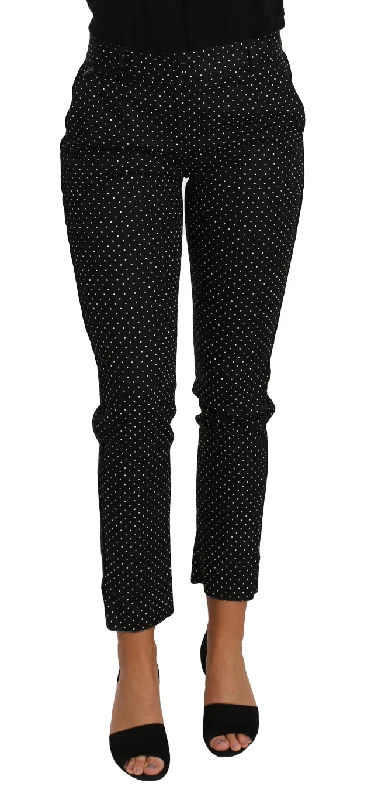 Dolce & Gabbana Elegant Polka Dot Cropped Women's Trousers Trousers Leisure Comfortable Dolce & Gabbana Elegant Polka Dot Cropped Women's Trousers Trousers Leisure Comfortable