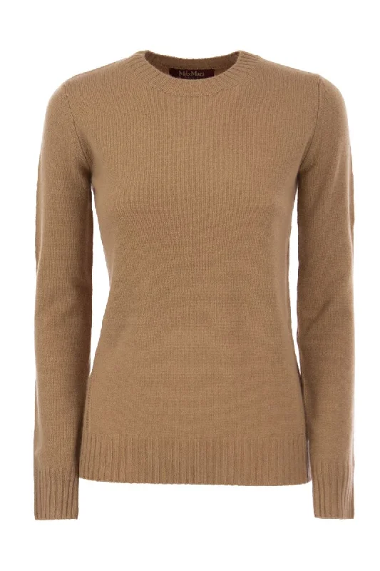 GIOTTO - Crew-neck jumper in cashmere yarn Zippered Buttoned Snapped