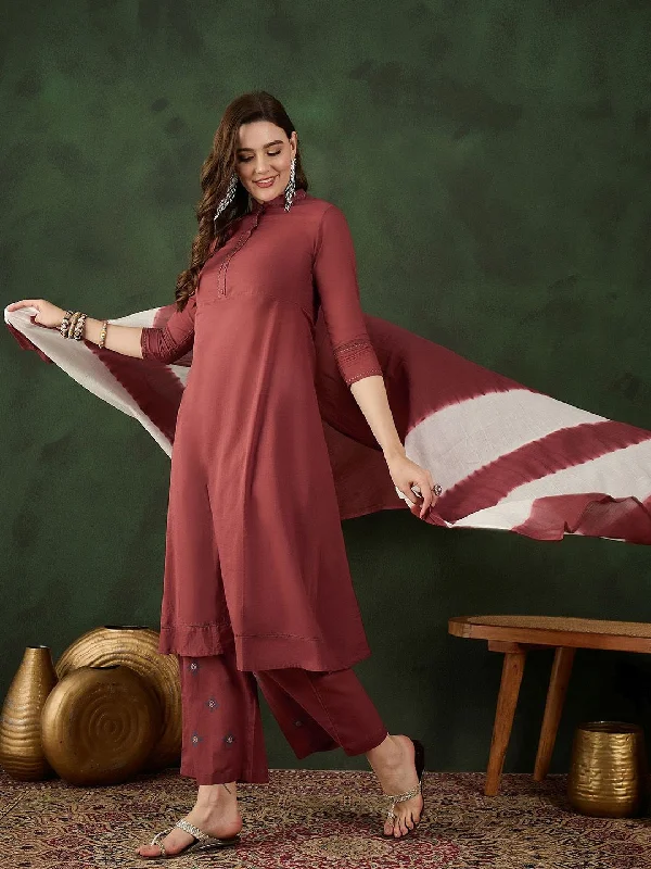 Sangria Pure Cotton Kurta & Trouser With Dupatta Trousers Cargo Utility