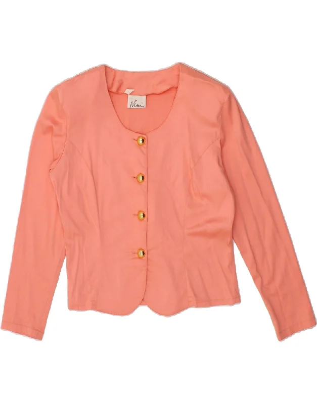 NINA Womens Crop Cardigan Top UK 10 Small Pink Satin Fabric Silk Fabric Chiffon Fabric NINA Womens Crop Cardigan Top UK 10 Small Pink Satin Fabric Silk Fabric Chiffon Fabric