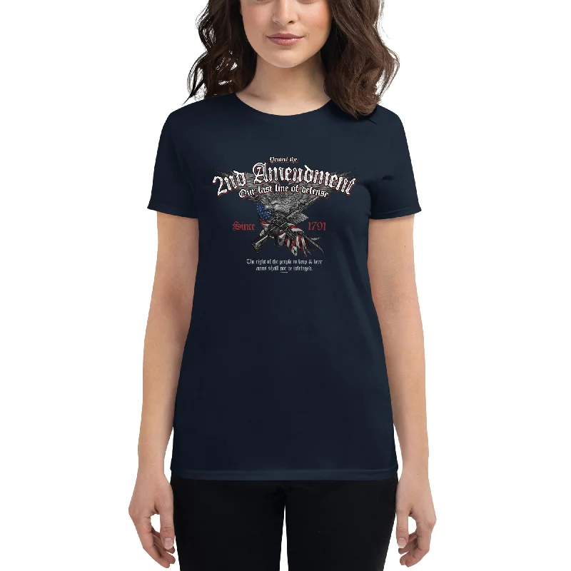 2nd Amendment Last Line of Defense Women's Tee Layered Multi-layer Single Layer