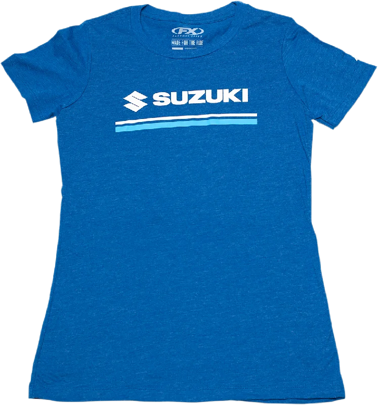 FACTORY EFFEX Women's Suzuki Stripes T-Shirt - Royal Blue - Medium 22-87432 Print Jacquard Patchwork FACTORY EFFEX Women's Suzuki Stripes T-Shirt - Royal Blue - Medium 22-87432 Print Jacquard Patchwork