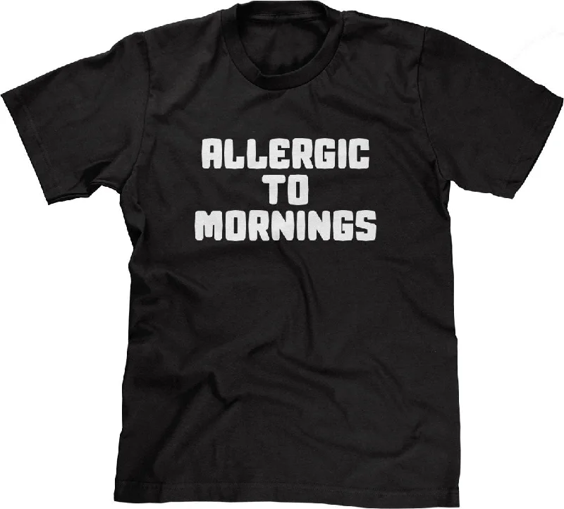 Allergic To Mornings T-Shirt Real Fur Shearling Chenille