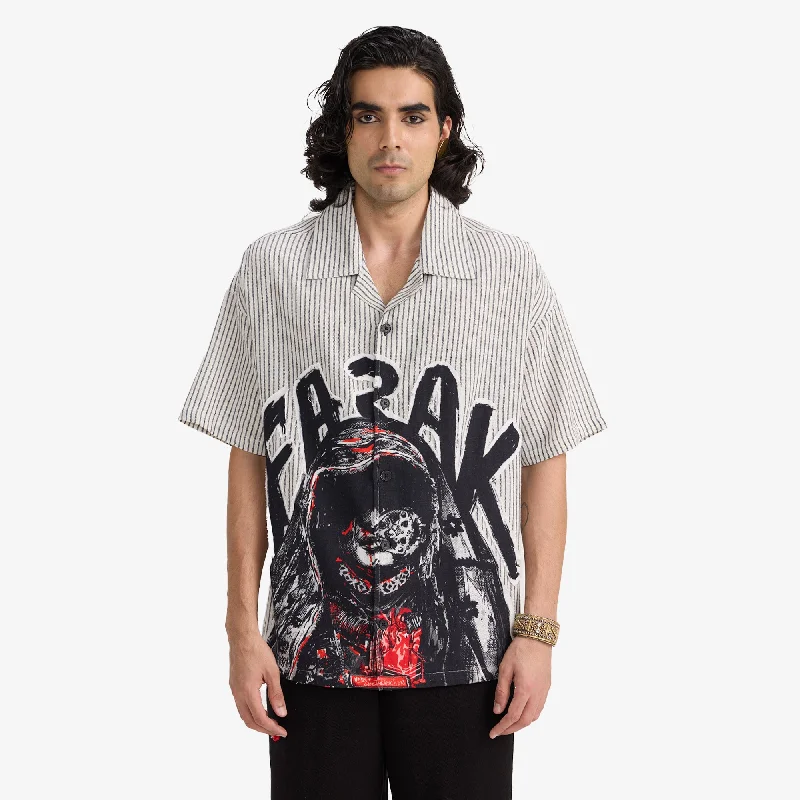F A R A K | CHOLI KE PEECHE SHIRT { GREY/GREY Zippered Front Buttoned Front Snap Front F A R A K | CHOLI KE PEECHE SHIRT { GREY/GREY Zippered Front Buttoned Front Snap Front
