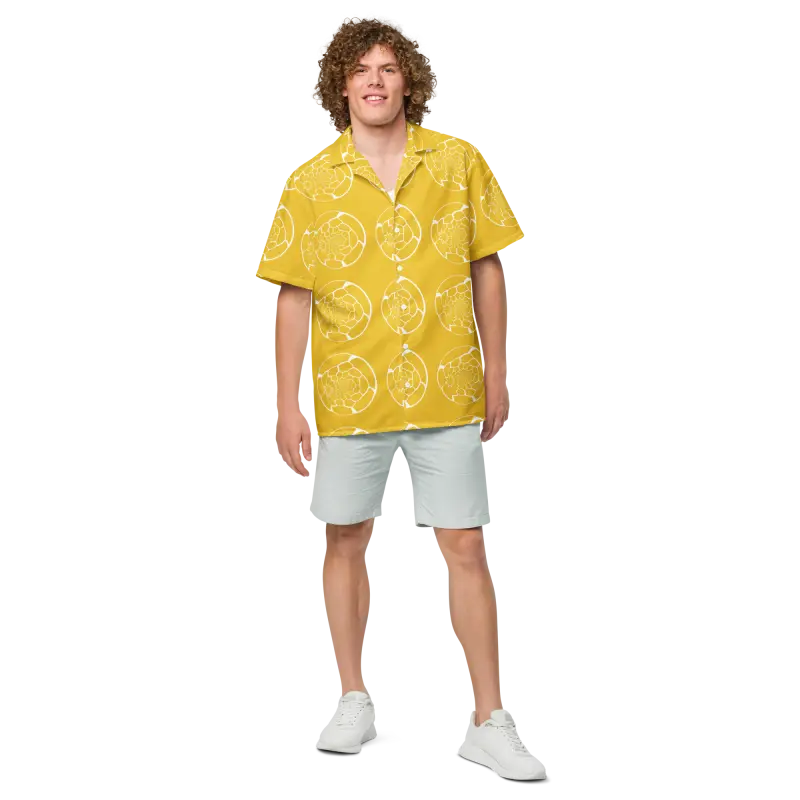 Rock Summer Style with Dipaliz Abstract Yellow Button Shirt Fashionable Trendy Casual Rock Summer Style with Dipaliz Abstract Yellow Button Shirt Fashionable Trendy Casual