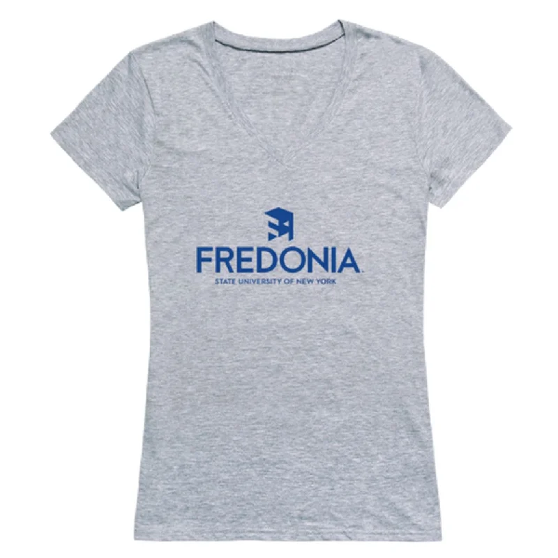 Fredonia State University Blue Devils Womens Seal T-Shirt Fleece Nylon Spandex