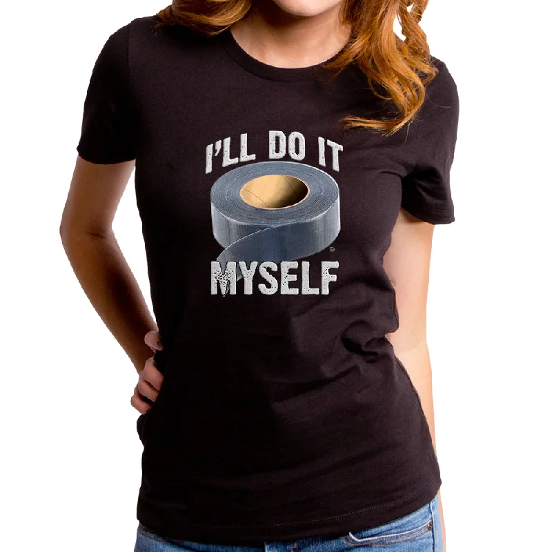 I'll Do it Myself Women's T-Shirt Ribbed Striped Patterned