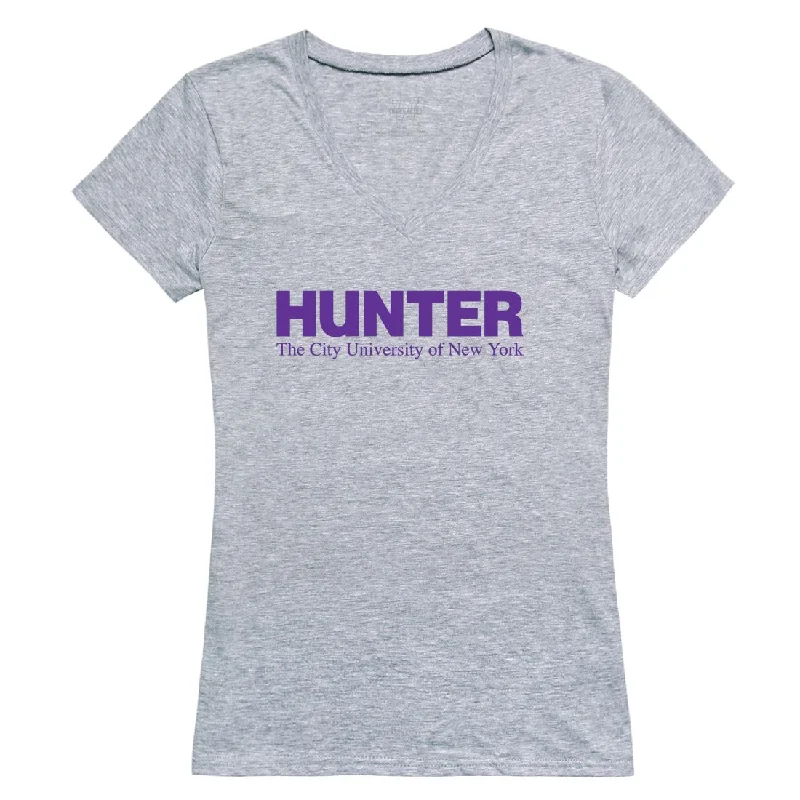 Hunter College Hawks Womens Seal T-Shirt Lace Blend Ribbed Blend Corduroy Blend