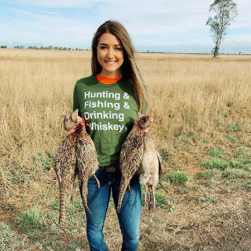 Hunting & Fishing & Drinking Whiskey T-Shirt Faux Fur Fabric Real Fur Fabric Shearling Fabric Hunting & Fishing & Drinking Whiskey T-Shirt Faux Fur Fabric Real Fur Fabric Shearling Fabric