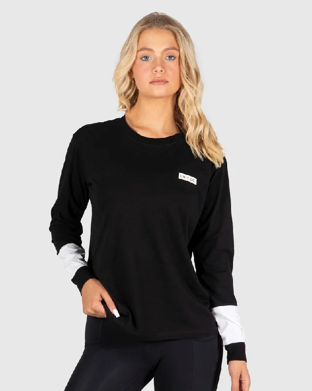 Unit Low-Key Ladies Long Sleeve Tee Fitted T-Shirt Seamless Stretchy