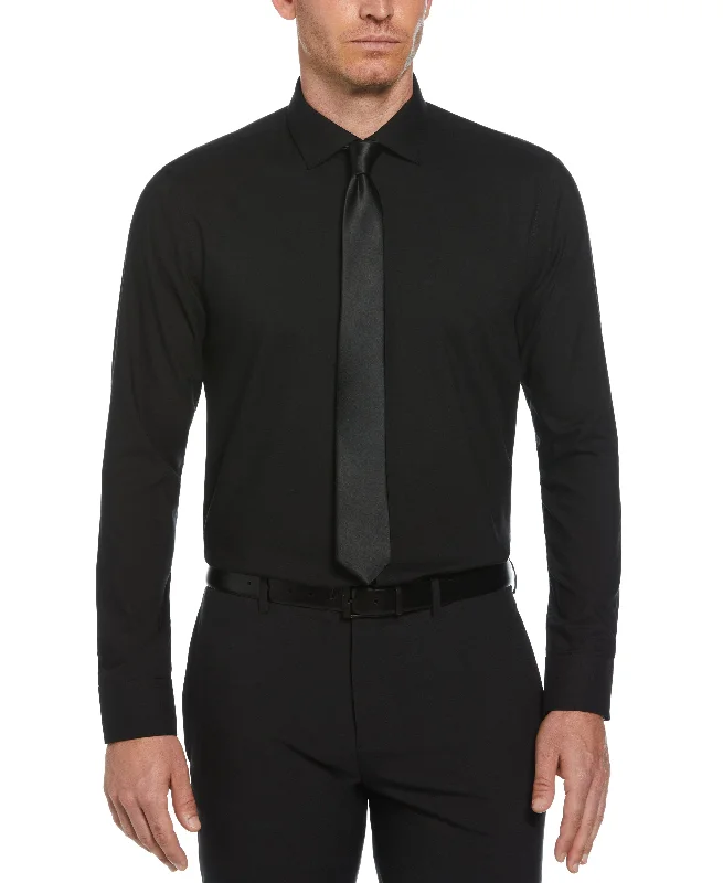 Slim Fit Luxe Button-Down Tencel Twill Shirt Silk Blend Satin Velvet