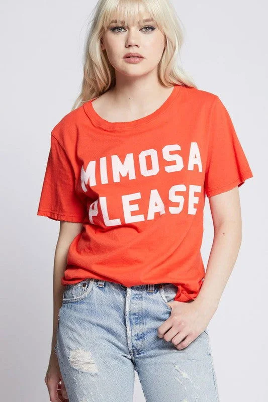 Recycled Karma Mimosa Please Boyfriend Tee Oversized T-Shirt Spandex breathable