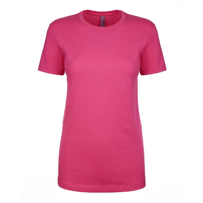 Next Level Women's Raspberry Ideal Short-Sleeve Crew Tee Elasticated Padded Insulated Next Level Women's Raspberry Ideal Short-Sleeve Crew Tee Elasticated Padded Insulated