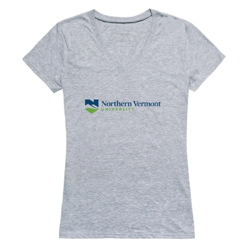 Northern Vermont University Badgers Womens Seal T-Shirt Notch Collar Peter Pan Collar Cowl Neck Northern Vermont University Badgers Womens Seal T-Shirt Notch Collar Peter Pan Collar Cowl Neck