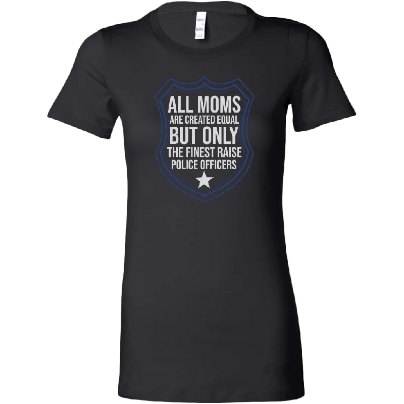 Police Mom Shirt Women's T-Shirt Spandex Blend Rayon Blend Denim Blend