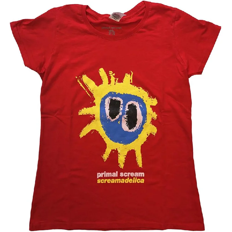 Primal Scream Screamadelica Ladies T-Shirt Boxy Fit Fitted Loose