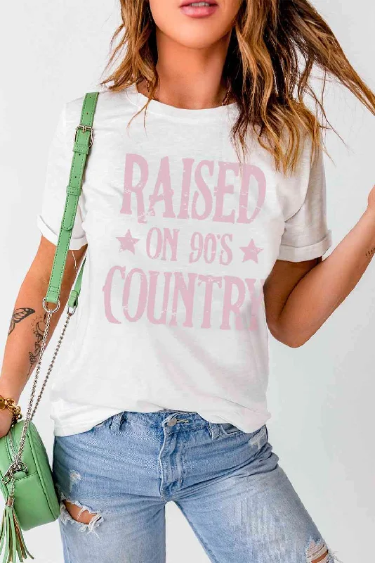 RAISED ON 90'S COUNTRY Ladies T-Shirt Cozy Warm Stylish