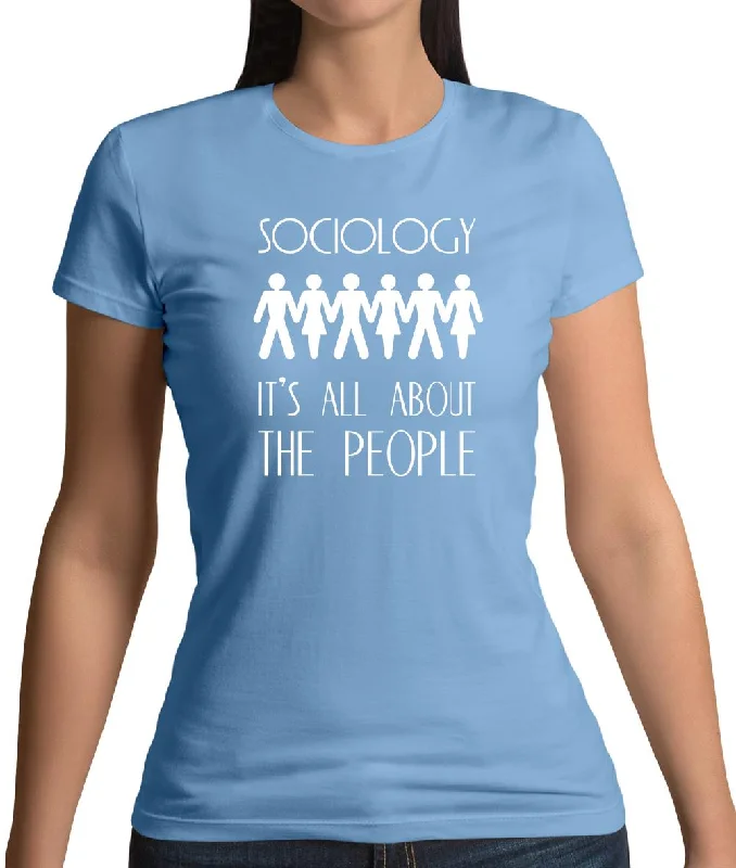 Sociology It's All About The People Womens T-Shirt Satin Blend Silk Blend Wool Blend