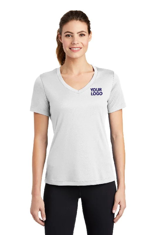 Sport-Tek Ladies PosiCharge Competitor Custom V-Neck Tee's, White Jersey Fabric Tulle Fabric Batik Fabric Sport-Tek Ladies PosiCharge Competitor Custom V-Neck Tee's, White Jersey Fabric Tulle Fabric Batik Fabric