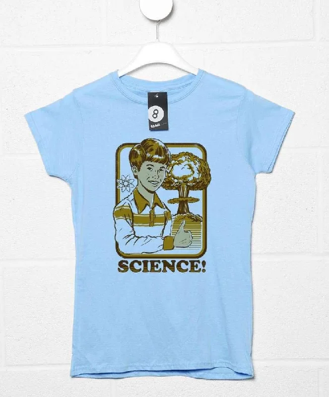 Steven Rhodes Retro Science Womens T-Shirt Ribbed T-Shirt High Neck Heavyweight