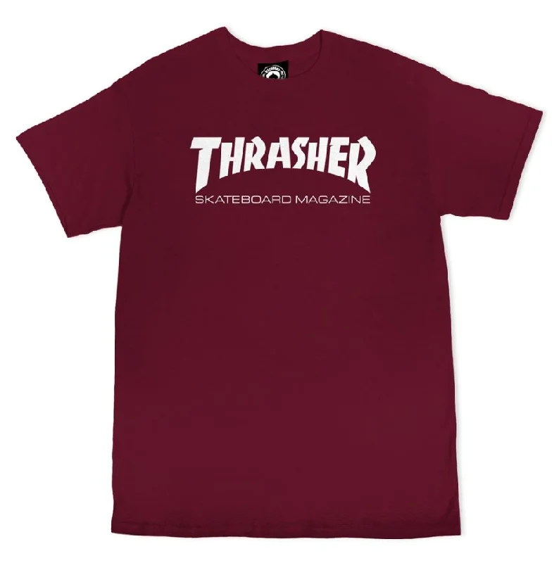 THRASHER SKATE MAG TEE Zippered Front Buttoned Front Snap Front