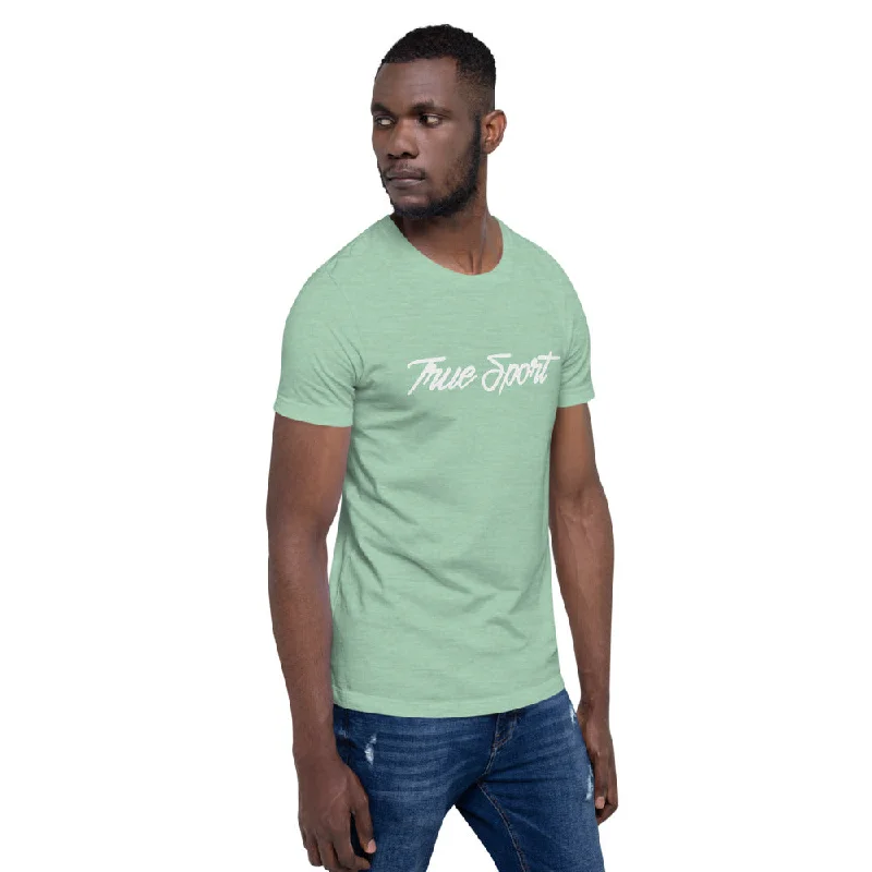 TRUE SPORT SIGNATURE Short-Sleeve Unisex T-Shirt Wool Fabric Cashmere Fabric Tweed Fabric TRUE SPORT SIGNATURE Short-Sleeve Unisex T-Shirt Wool Fabric Cashmere Fabric Tweed Fabric