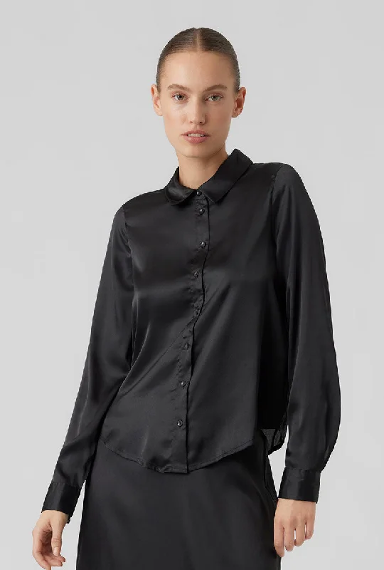 VERO MODA NOA LS SHIRT Zippered Front Buttoned Front Snap Front