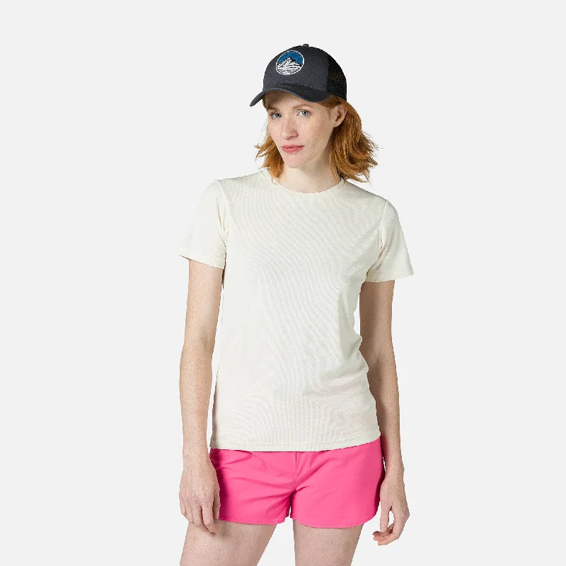 Women's Plain Hiking T-Shirt Cashmere Blend Cotton Blend Poly Blend