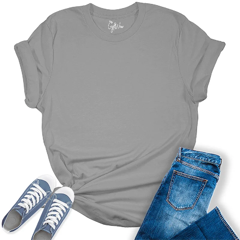 Womens Silver T Shirts Premium Casual Short Sleeve Shirts Oversized Tops Collared Crew Neck Turtle Neck Womens Silver T Shirts Premium Casual Short Sleeve Shirts Oversized Tops Collared Crew Neck Turtle Neck
