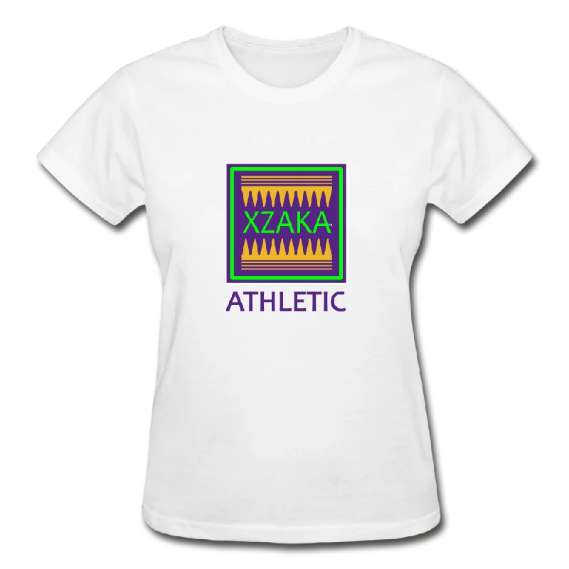 XZAKA - Women "Athletic" Workout T-Shirt - W3559 Houndstooth Herringbone Solid