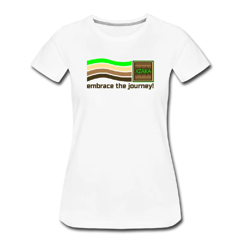 XZAKA - Women "Embrace The Journey" T-Shirt - W3549 Spandex Blend Rayon Blend Denim Blend XZAKA - Women "Embrace The Journey" T-Shirt - W3549 Spandex Blend Rayon Blend Denim Blend
