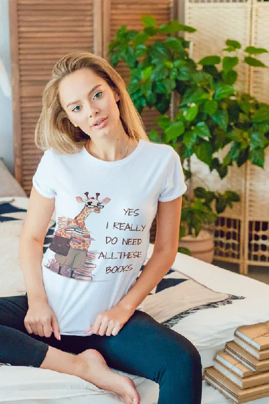 Yes , I need all the books - Classic Unisex T-shirt Notch Collar Peter Pan Collar Cowl Neck Yes , I need all the books - Classic Unisex T-shirt Notch Collar Peter Pan Collar Cowl Neck